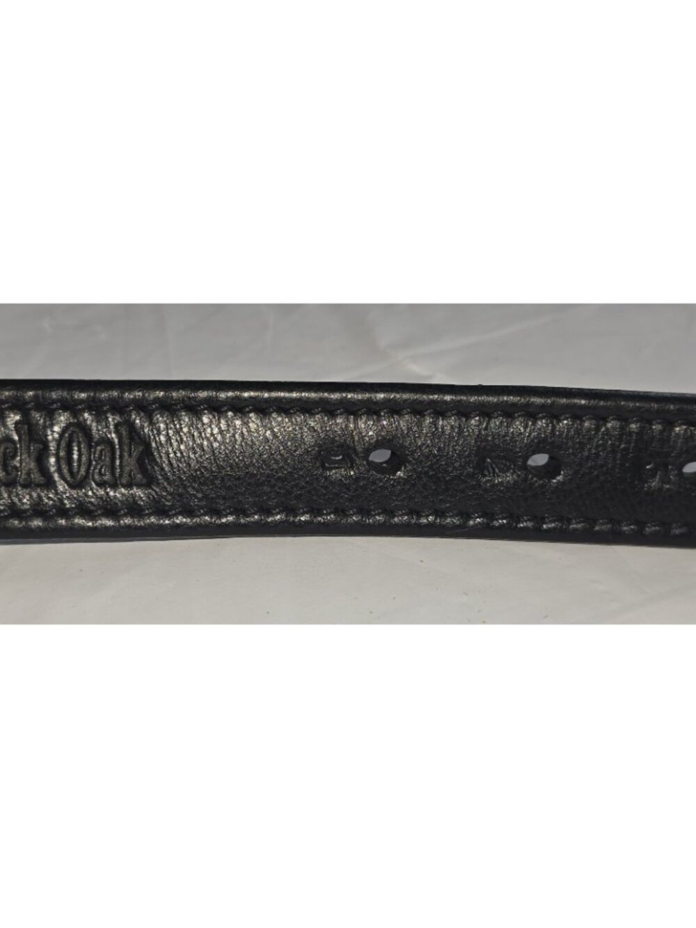 Black Oak Men's Black Dress Belt Solid Metal Buckle 54" Adjustable - Picture 8 of 9